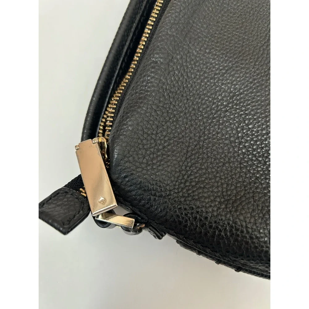 Kate Spade Orchard Street Natalya Black Pebbled Leather Hobo Shoulder Bag Purse